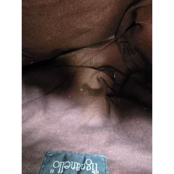 Tignanello Dark Brown Leather Hobo Shoulder Bag With Zipper Pockets & Spacious I - Picture 6 of 7